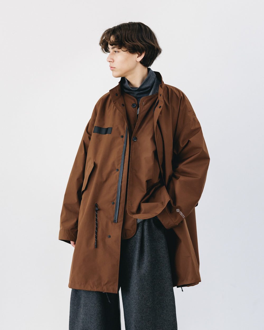 CLESSTE / +Phenix Windstopper ® By Gore-tex Labs City Fishtail Parka With Liner Jacket (Chocolate Brown)