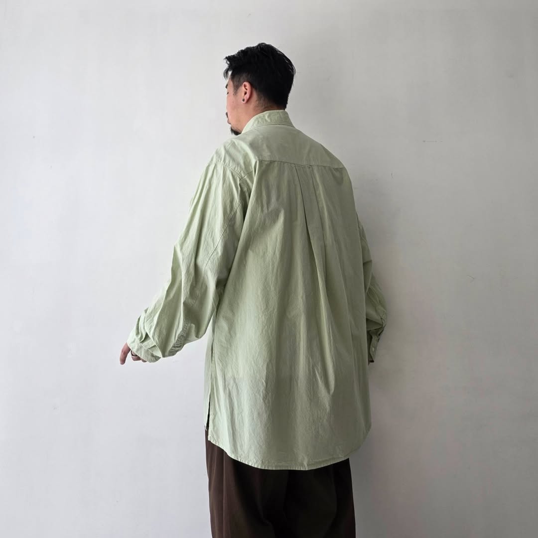 ANCELLM / Shrink Over Shirt (Gray Mint)