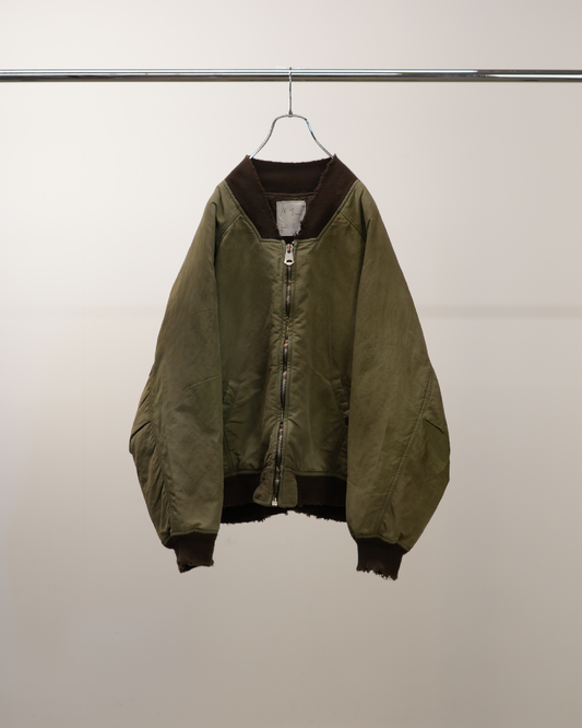 ANCELLM / Faded Bomber Jacket (Khaki)