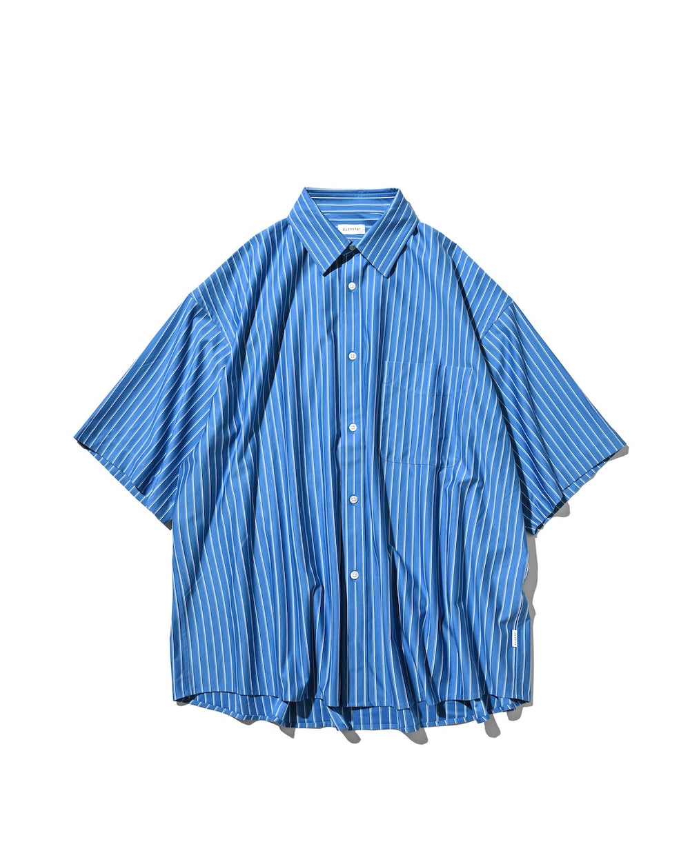 CLESSTE / Thick/Thin Stripe 46G Knit Everyday S/S Shirt (Sax Blue Stripe)