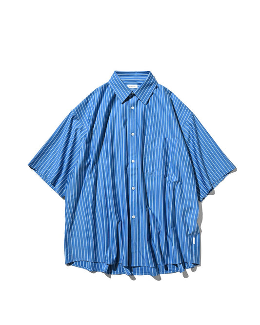 CLESSTE / Thick/Thin Stripe 46G Knit Everyday S/S Shirt (Sax Blue Stripe)