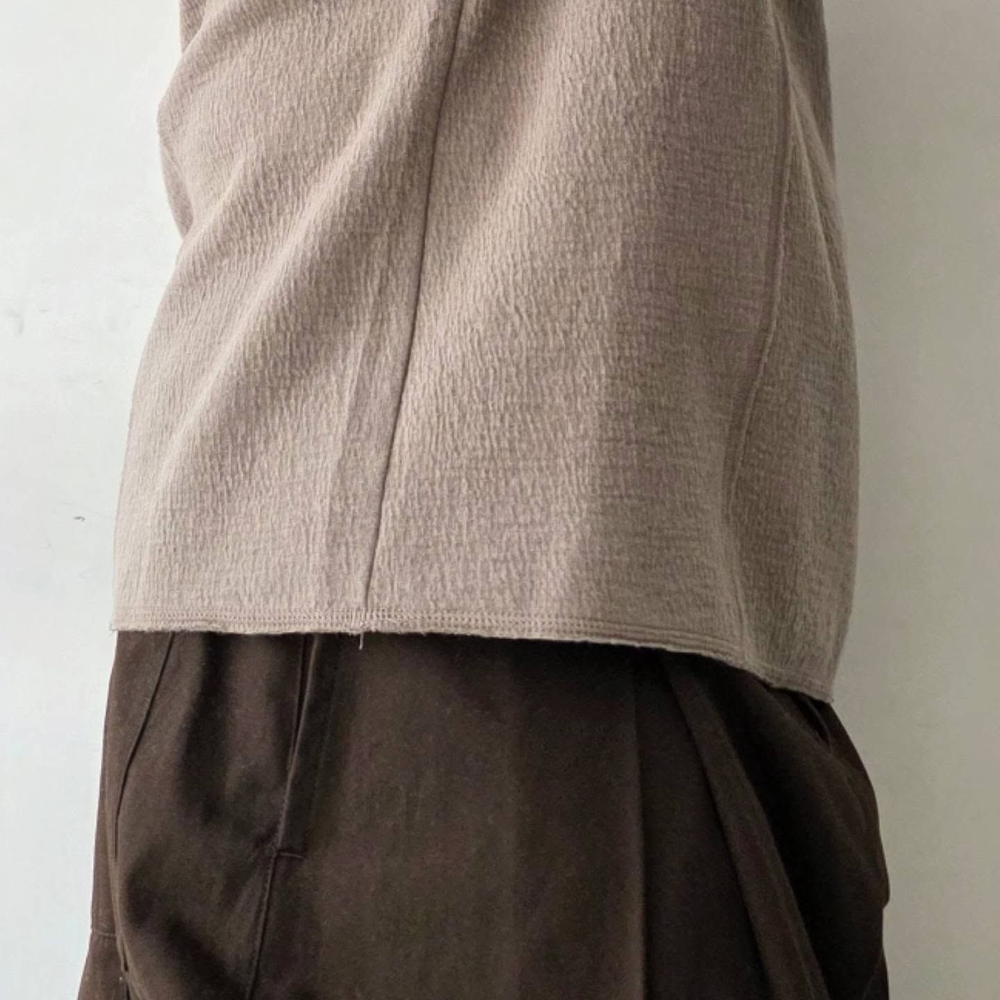 GANDER / Raw Edge Crewneck (Beige)