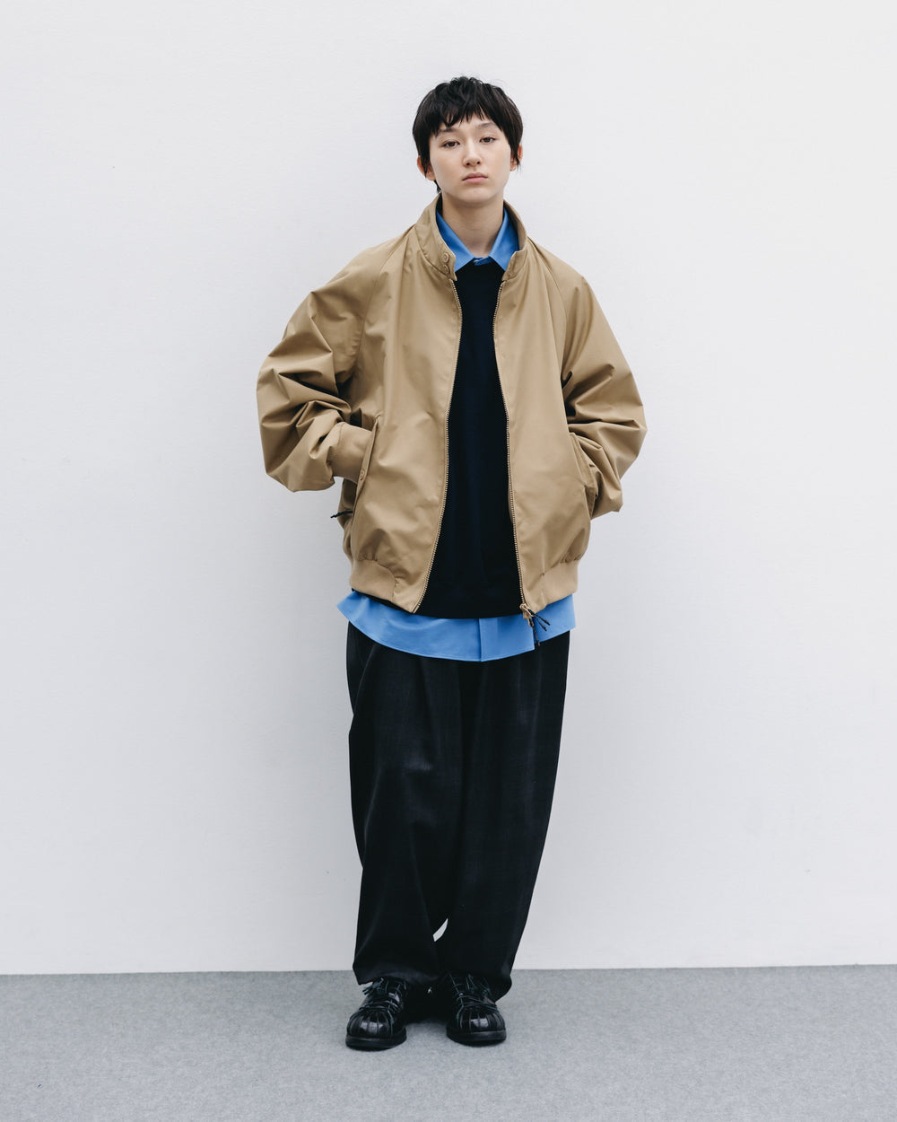 CLESSTE / +Phenix Windstopper® By Gore-Tex Labs Twill City Harrington Jacket (Carmel Beige)