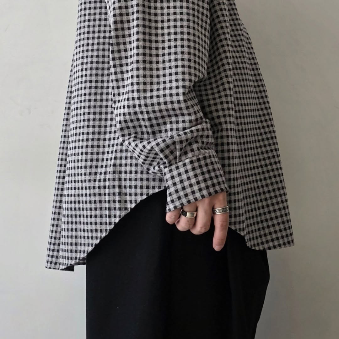 KANEMASA PHIL / 36g Atmosphere Check Shirt (Davos White)