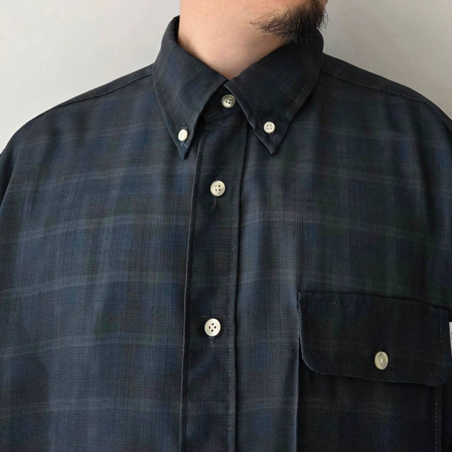 ELEPHANT TRIBAL FABRICS / On The Way Check Shirt (Mid Night)