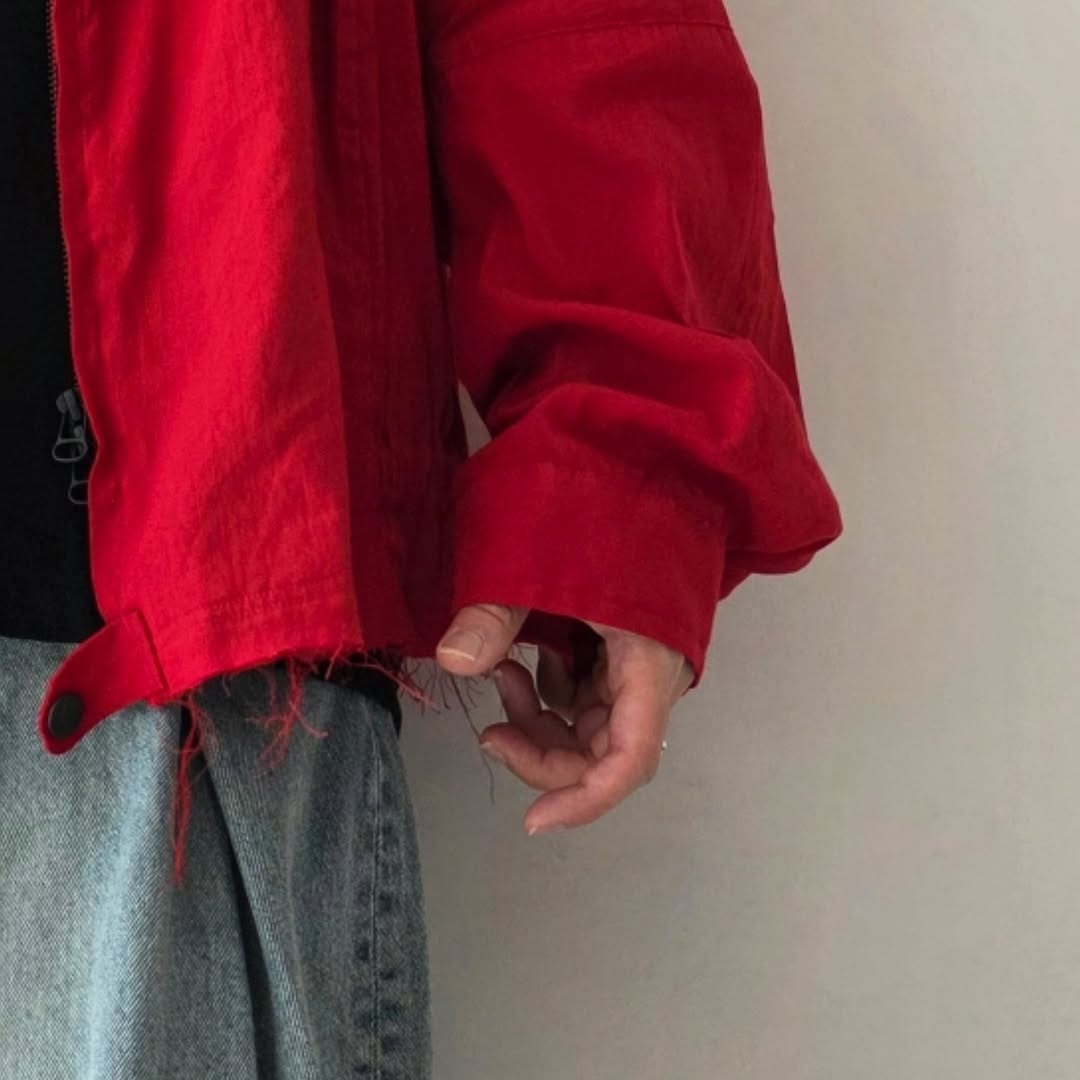 ANCELLM / L/N Zipup Shirt Jacket (Red)