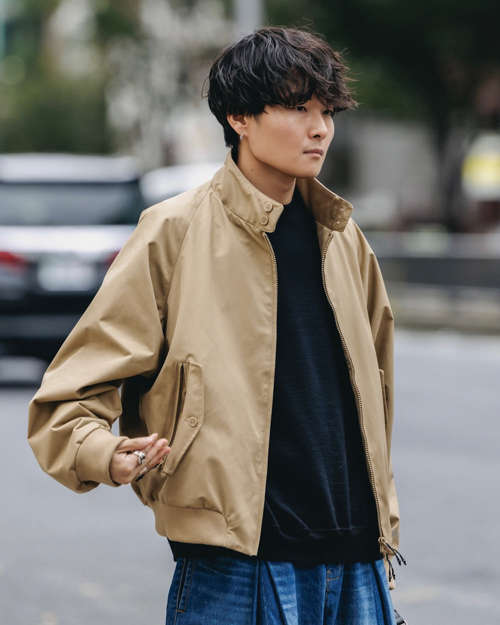 CLESSTE / +Phenix Windstopper® By Gore-Tex Labs Twill City Harrington Jacket (Carmel Beige)