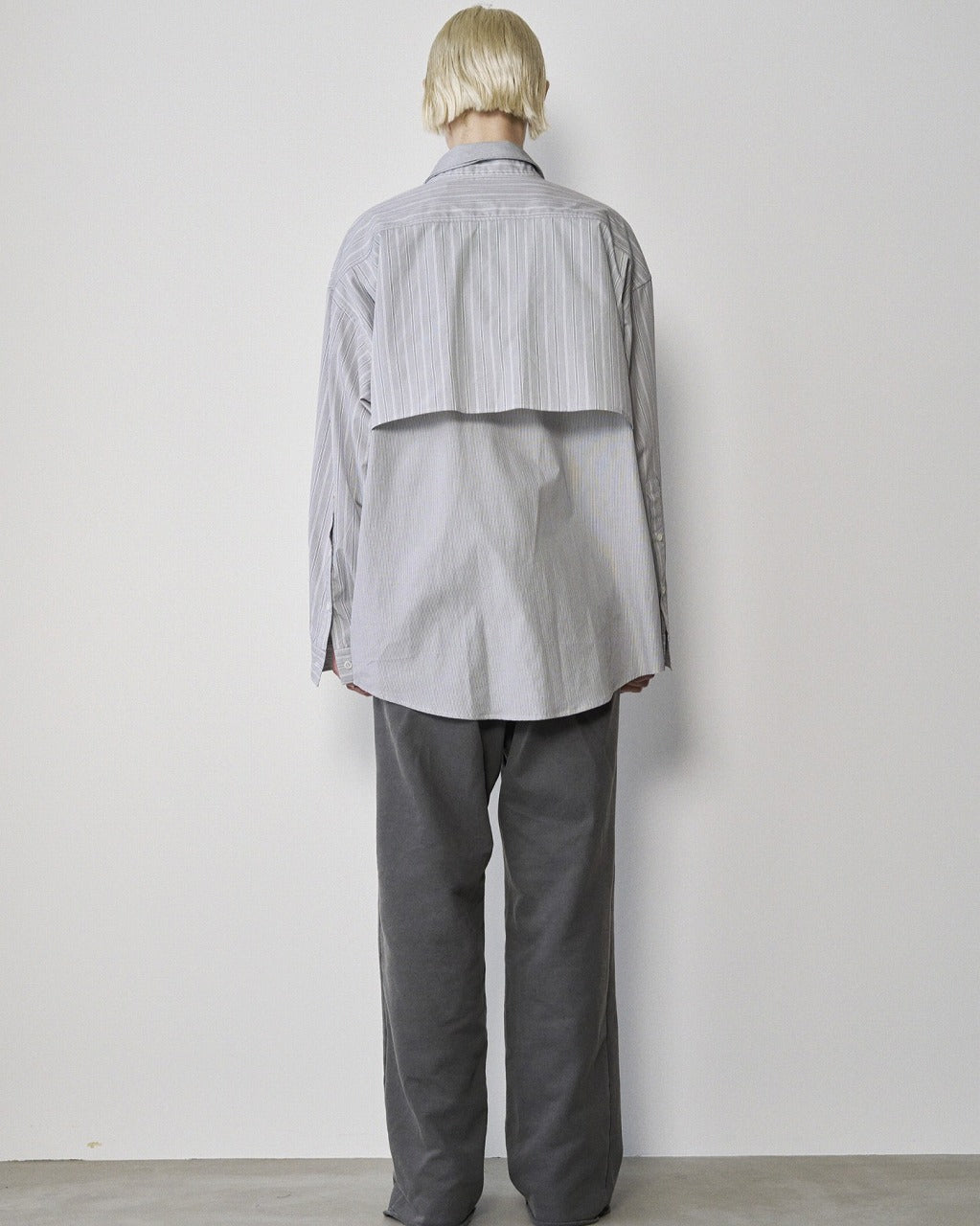 RICH I / Layered Shirt (Gray Stripe)