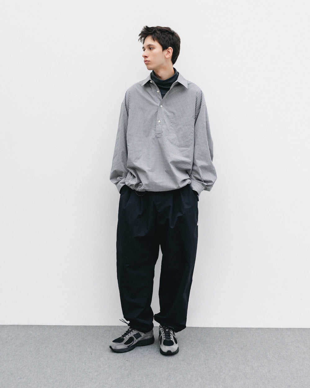 CLESSTE / Mini Plaid L/S Pullover Shirt (Gray)