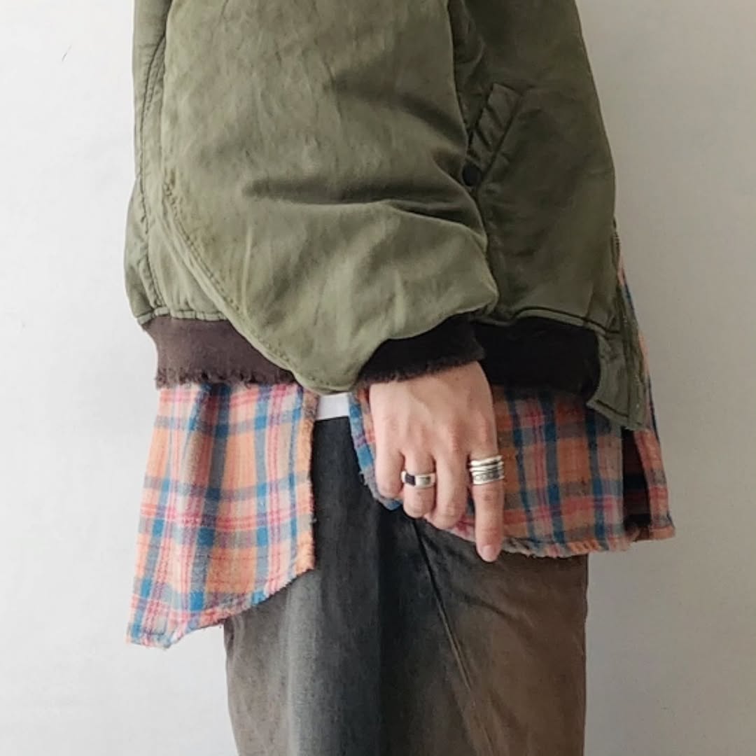 ANCELLM / Faded Bomber Jacket (Khaki)