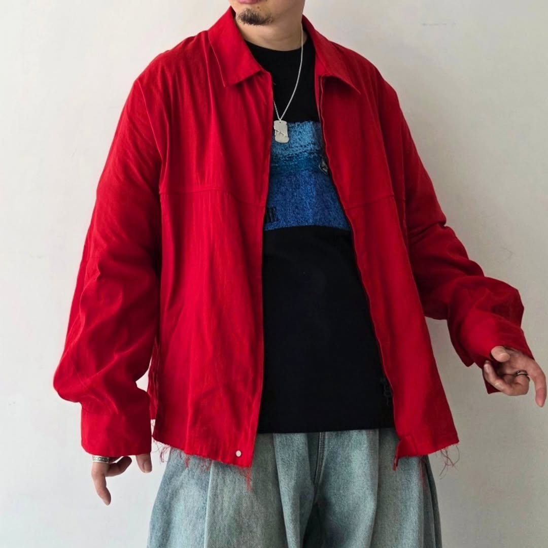 ANCELLM / L/N Zipup Shirt Jacket (Red)