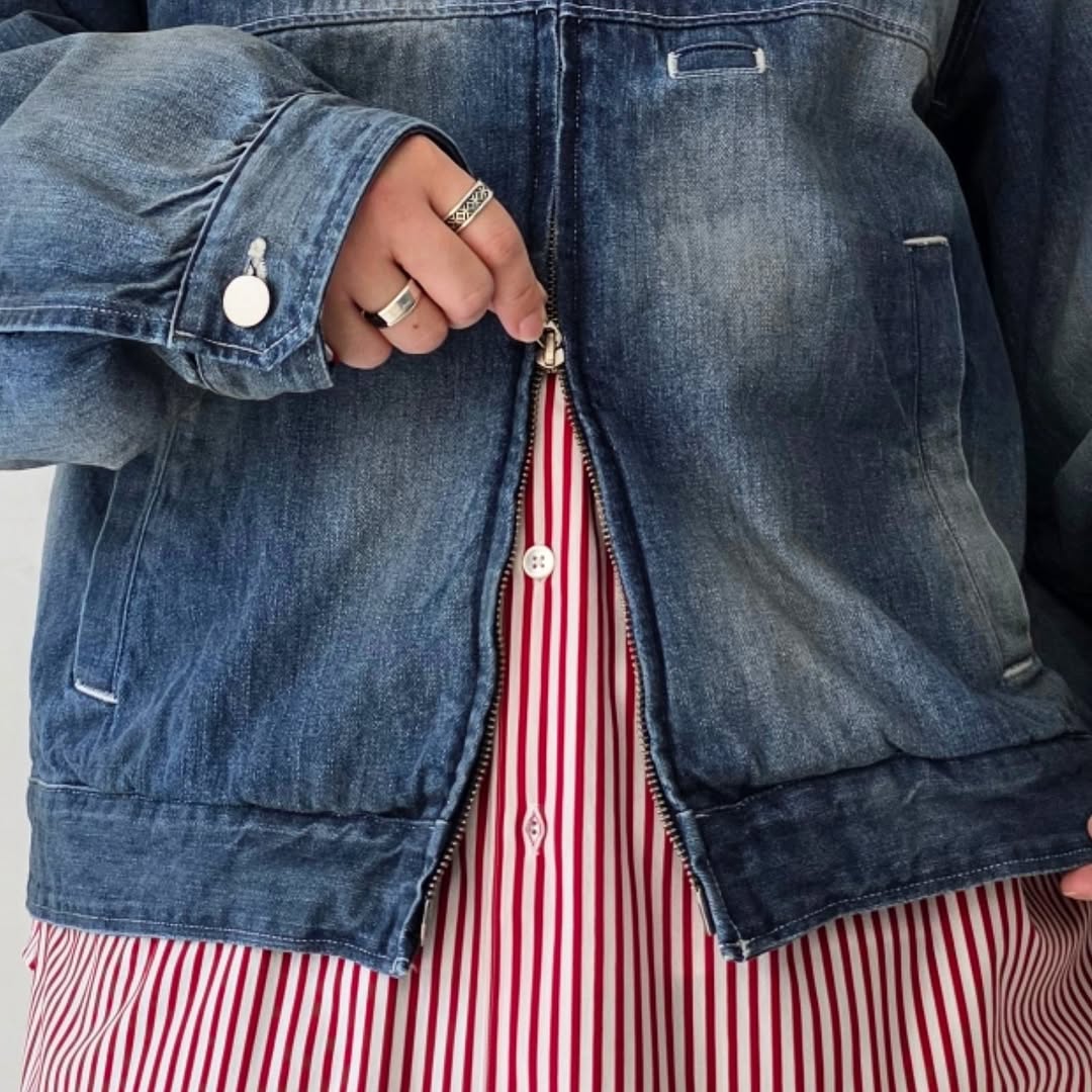 ANCELLM / Denim Zipup Jacket (Indigo)