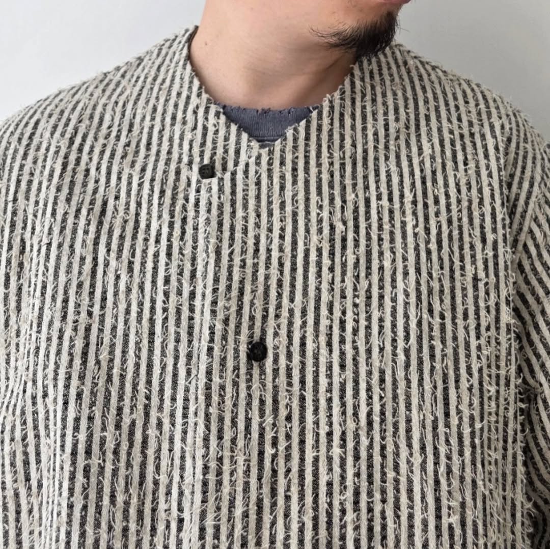 SABY / Sleeping Shirts - Cotton Linen FAB x Needle Work (Stripe)