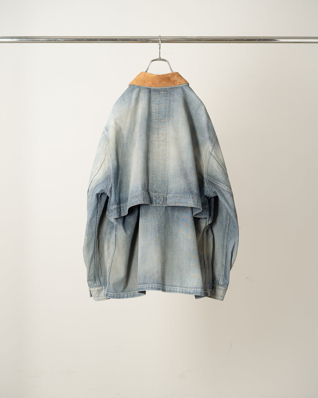 ANCELLM / Aging Denim Half Jacket (Indigo)