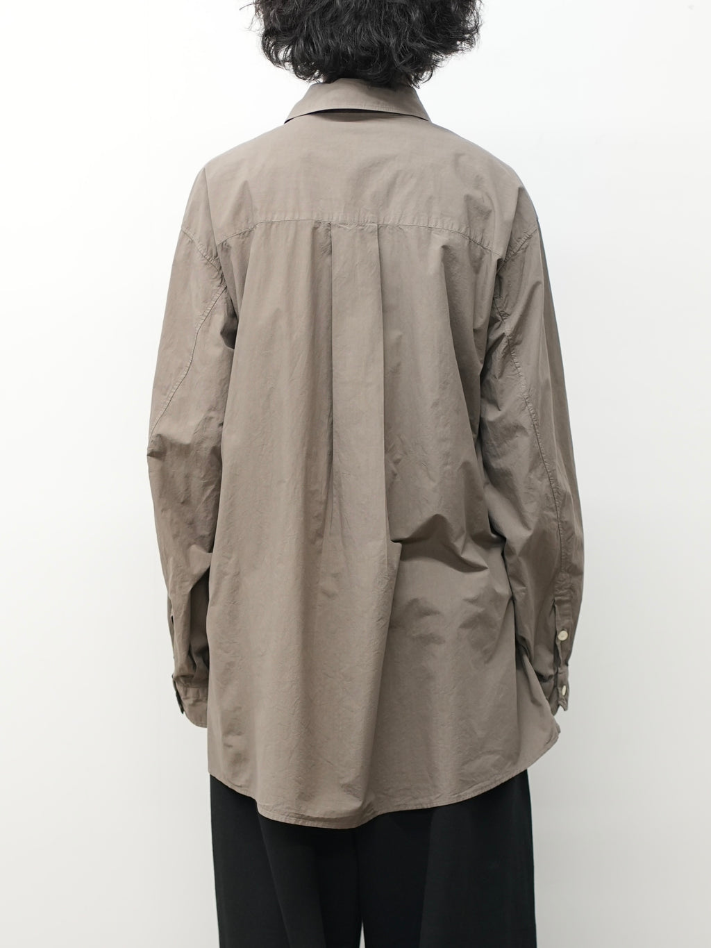 ANCELLM / Shrink Over Shirt (D.Brown)
