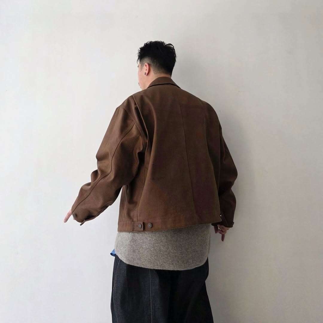 NOMAT / Cotton Hand Painted Zip Blouson