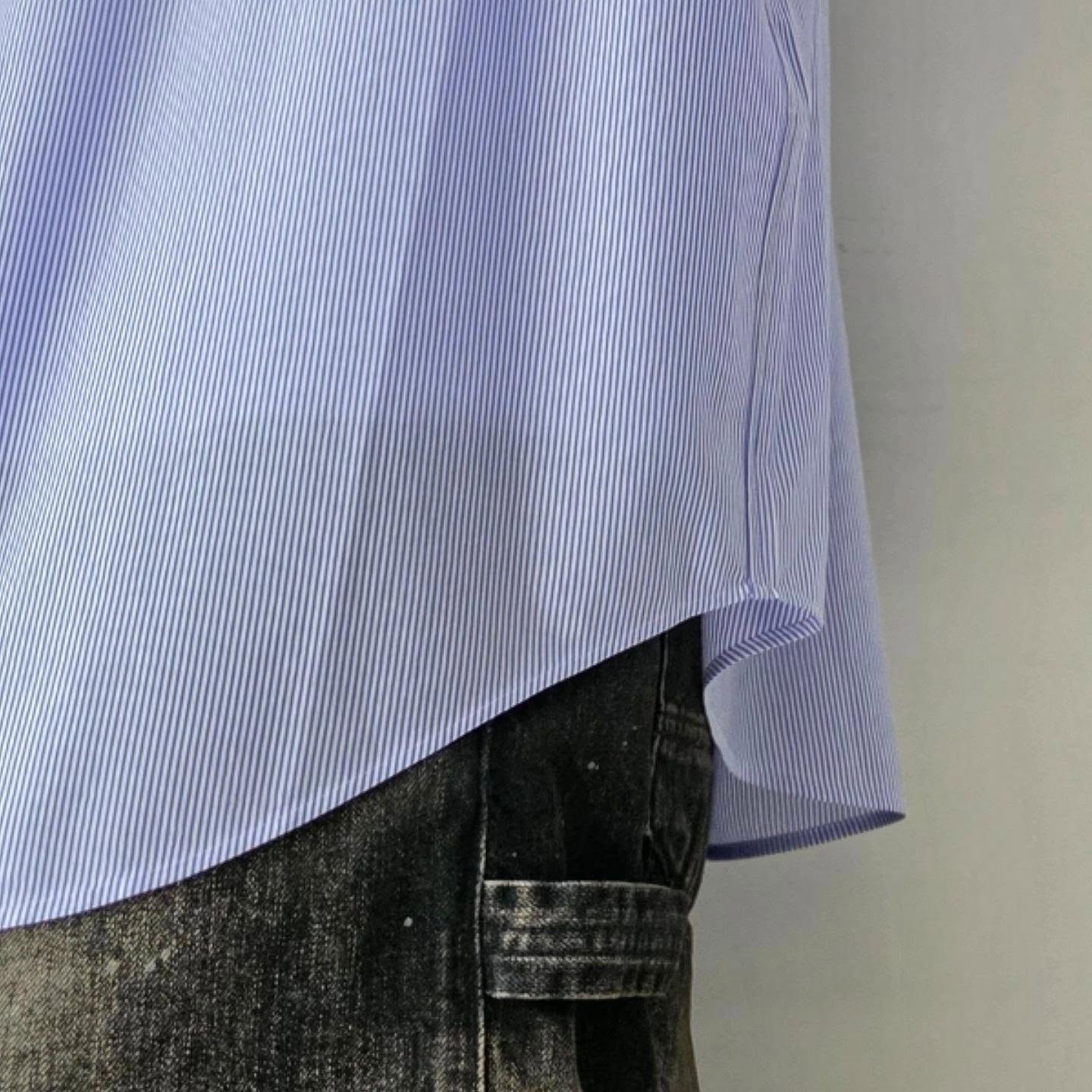KANEMASA PHIL / 46G Atmosphere Stripe Shirt (Blue)