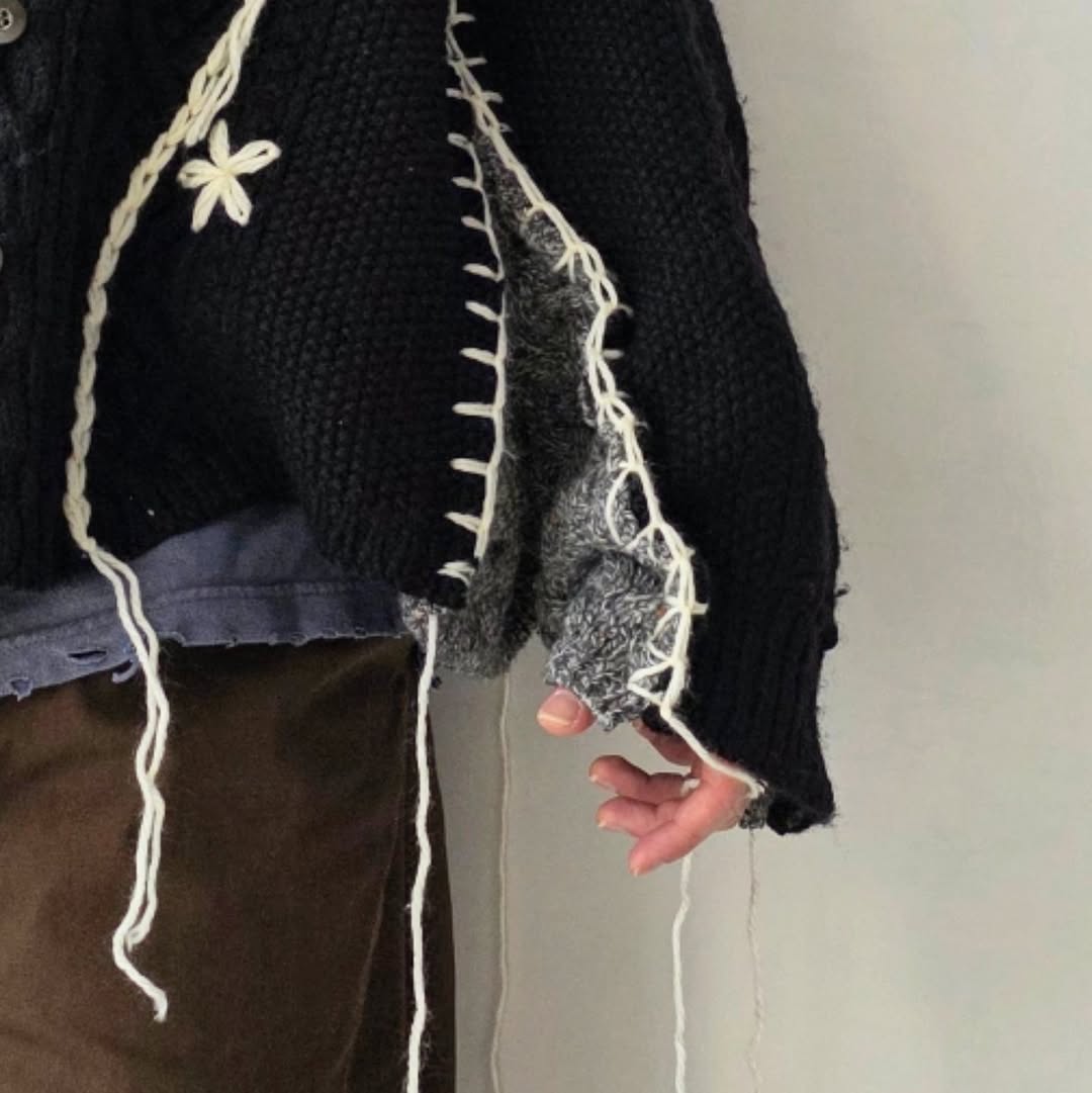DISCOVERED / Hand Embroidery Fisherman Knit (B)