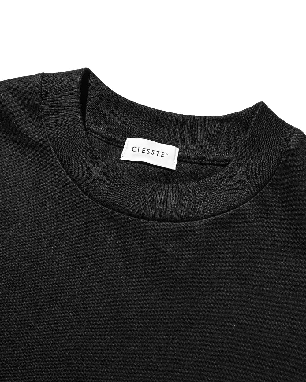 CLESSTE / College Logo Print Massive T-Shirt With Drawstrings (Black)