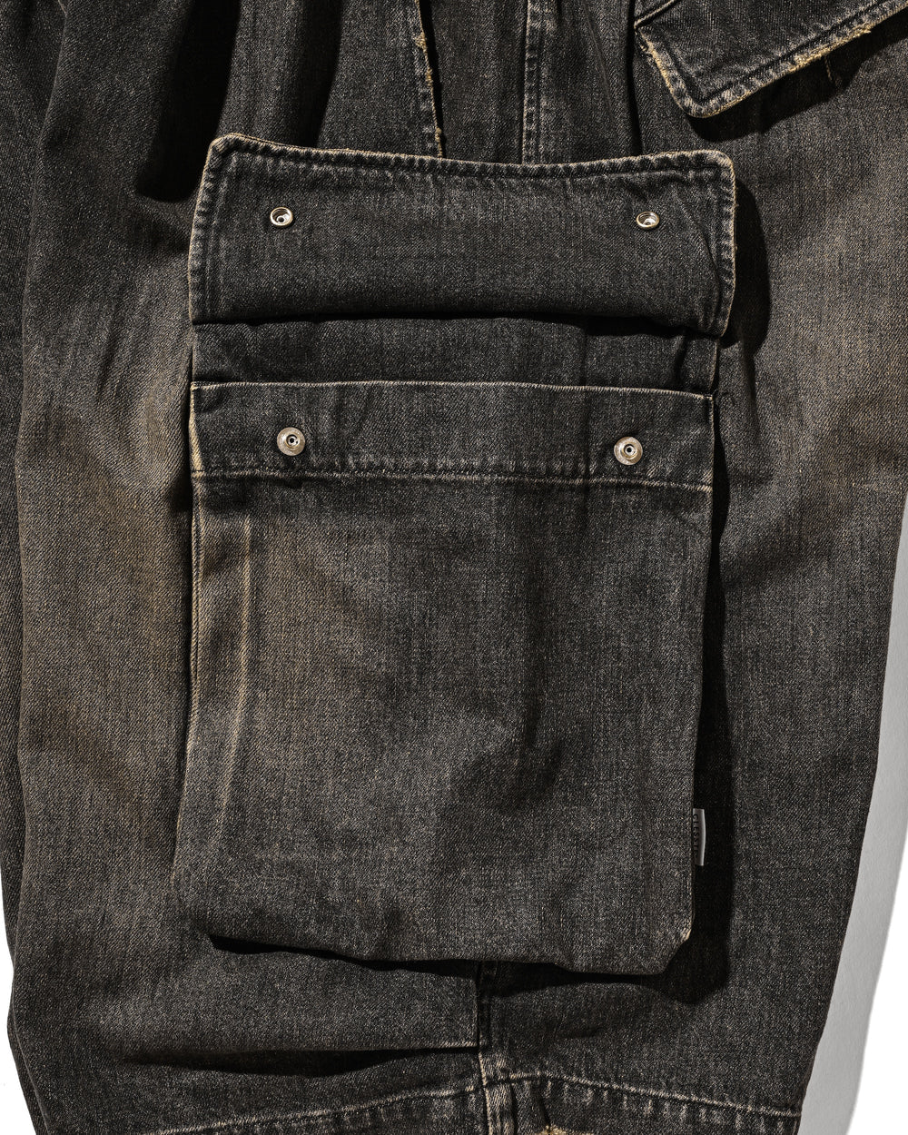 CLESSTE / Vintage Dyed Selvedge Denim City Military Half Pants (Vintage Black)
