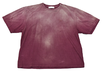 THE JEAN PIERRE / Signature Pigmentdye Grunge Destroy SS Tee (Bordeaux)