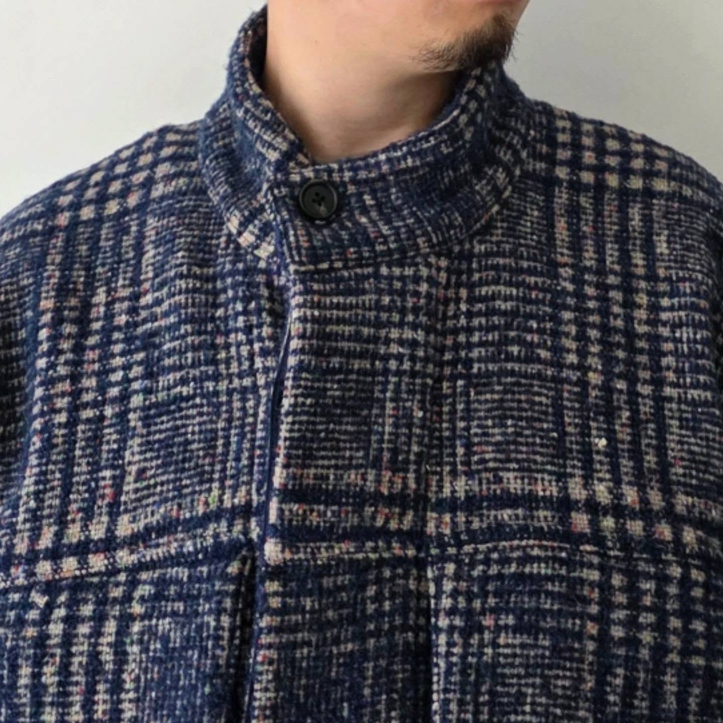 GANDER / Wool Peveril Jacket (Blue Check)
