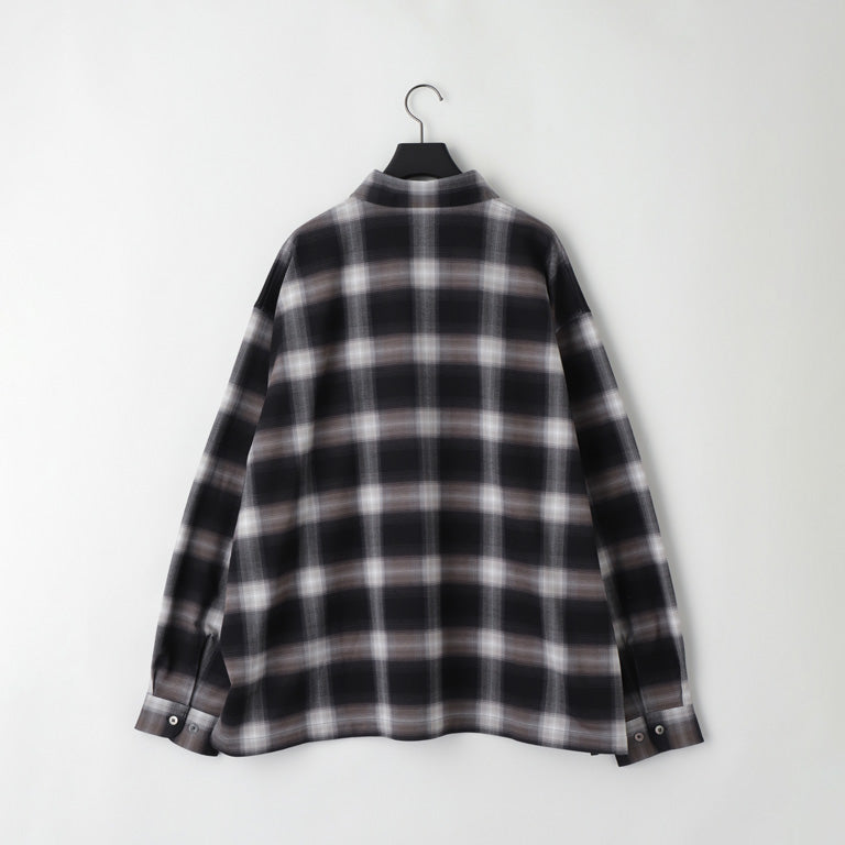 KANEMASA PHIL / 28G Ombre Check Balise Shirt (Black White)