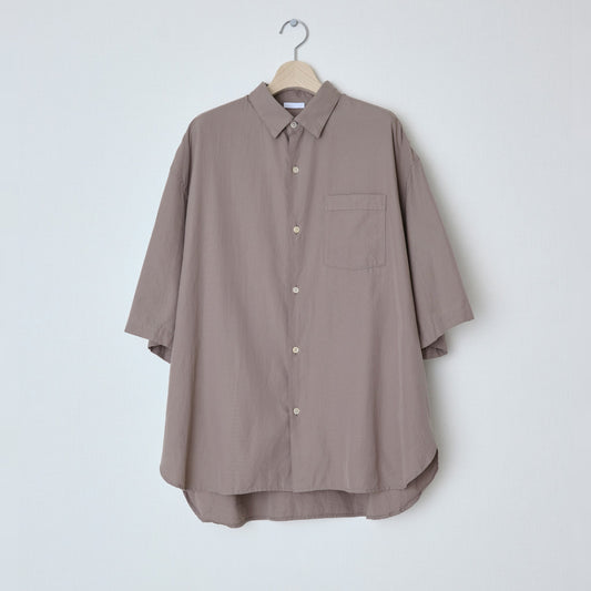 BLANC YM / Soft Oxford Half Shirts (Beige)