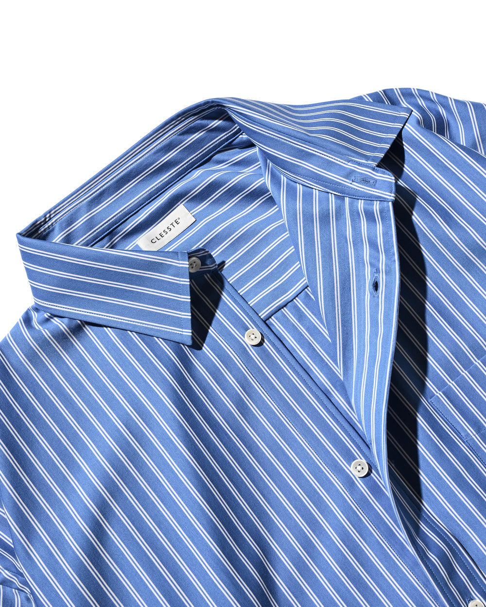 CLESSTE / 46G Knit Everyday L/S Shirt (Sax Blue Stripe)
