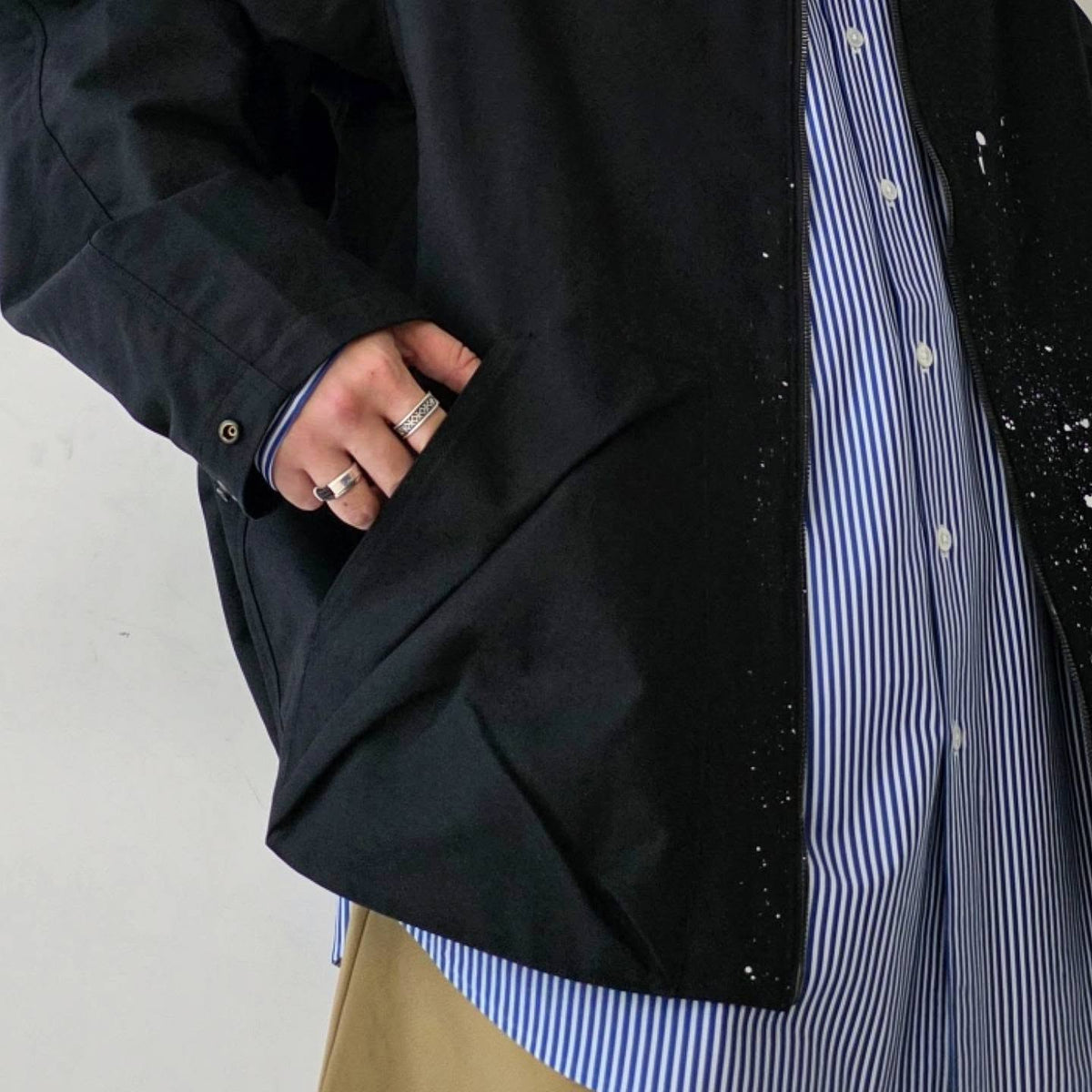 SHINYAKOZUKA / His Work Blouse With Powderfall (Black)