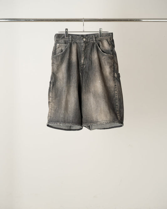 ANCELLM / Denim Painter Shorts (Black)