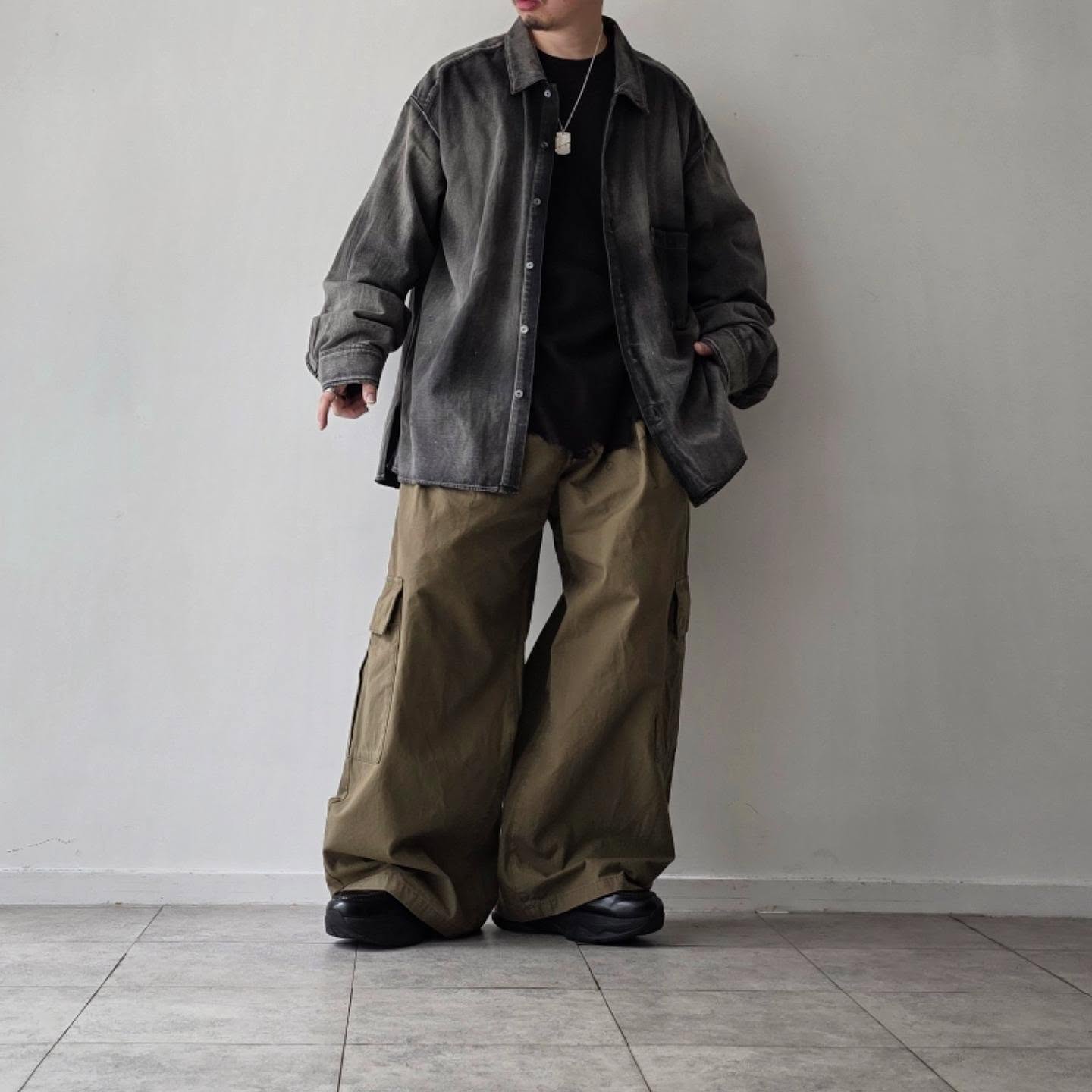 ANCELLM / Damage Waffle Crew LS (D.Brown)