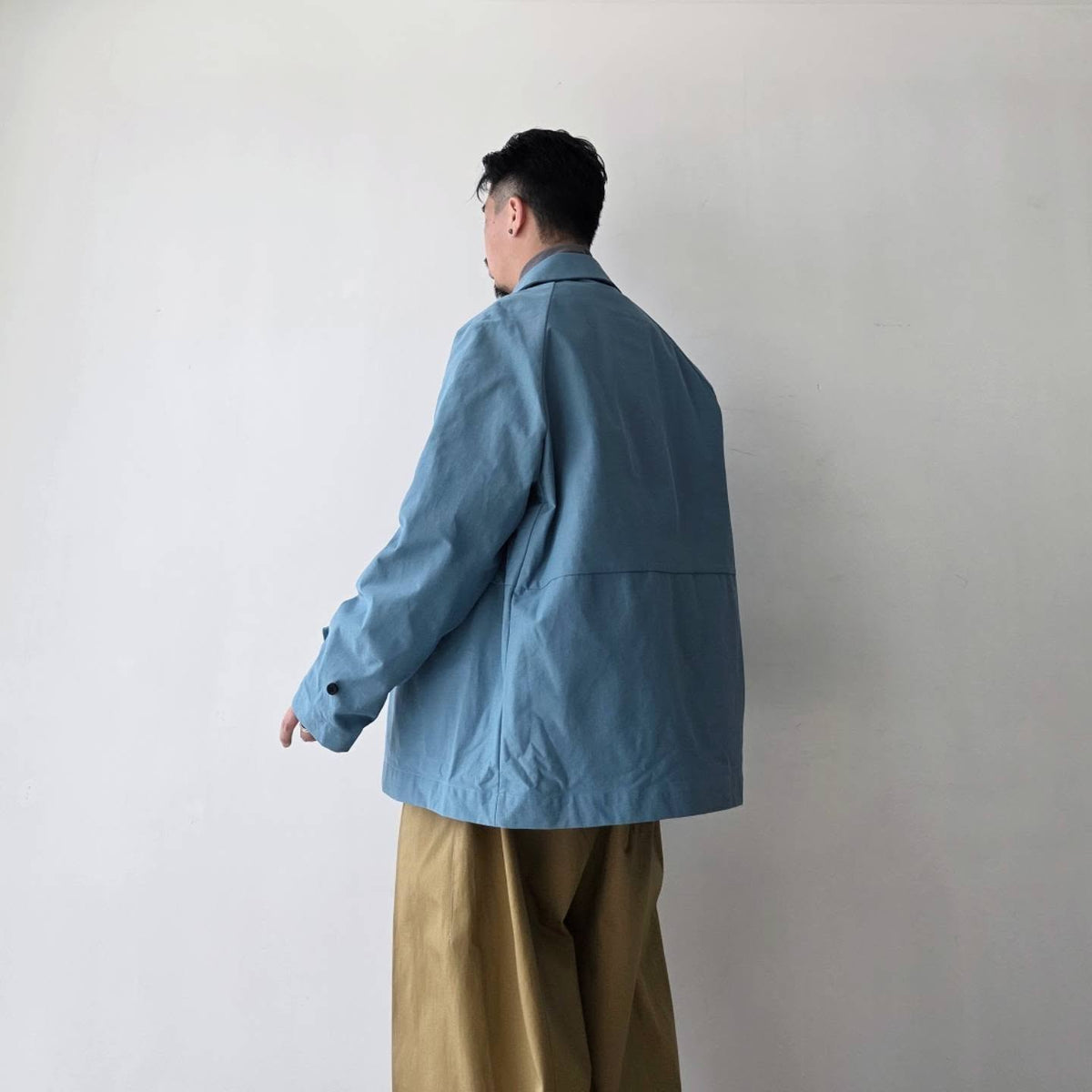 KANEMASA PHIL / 36G ECONYL Half Coat (Blue Gray)