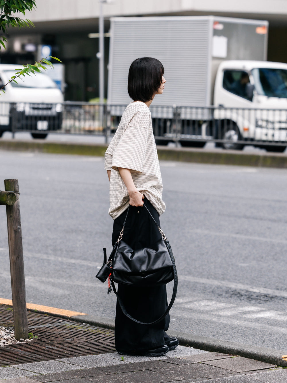 CLESSTE / Leather Padded Flap Holiday Bag