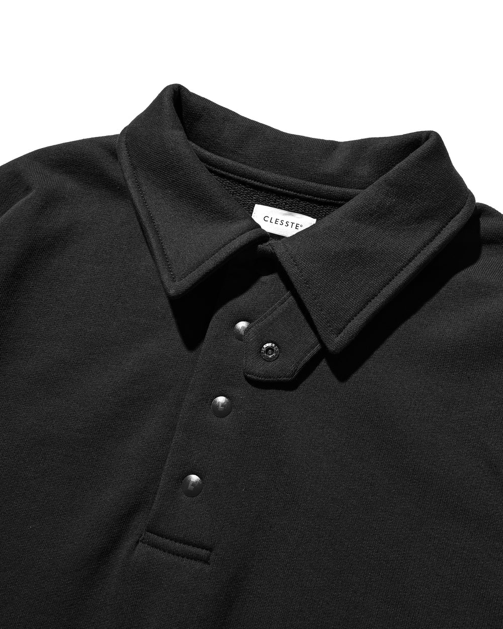 CLESSTE / Half Snap Sweat Shirt (Black)
