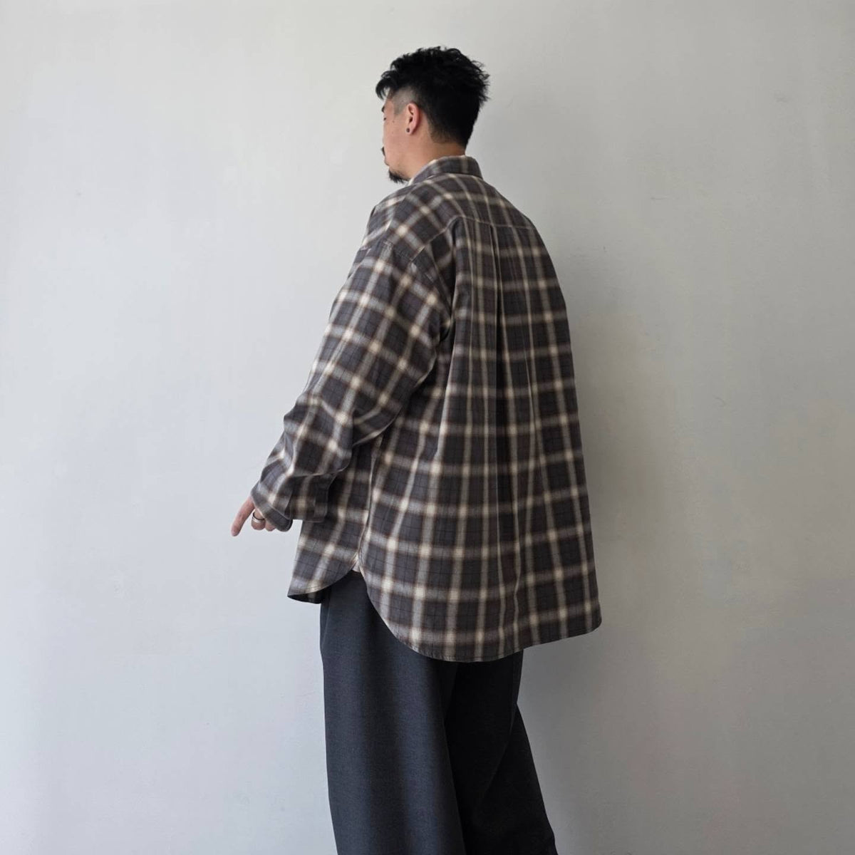 SAGE NATION / Chisholm Shirt - Ivory Espresso Check