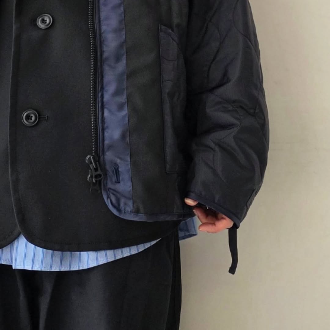 ELEPHANT TRIBAL FABRICS / Hybrid Quilting Liner (Black)