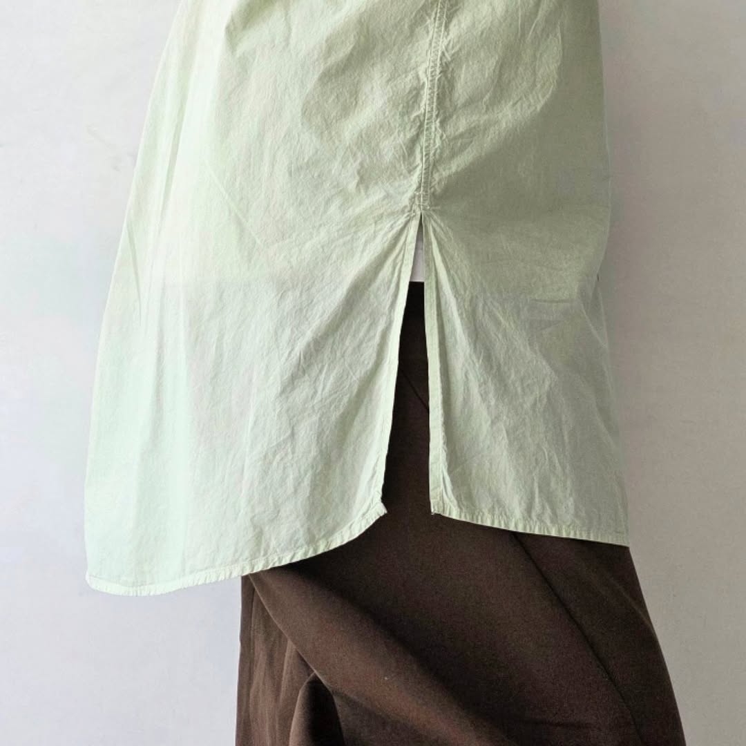 ANCELLM / Shrink Over Shirt (Gray Mint)