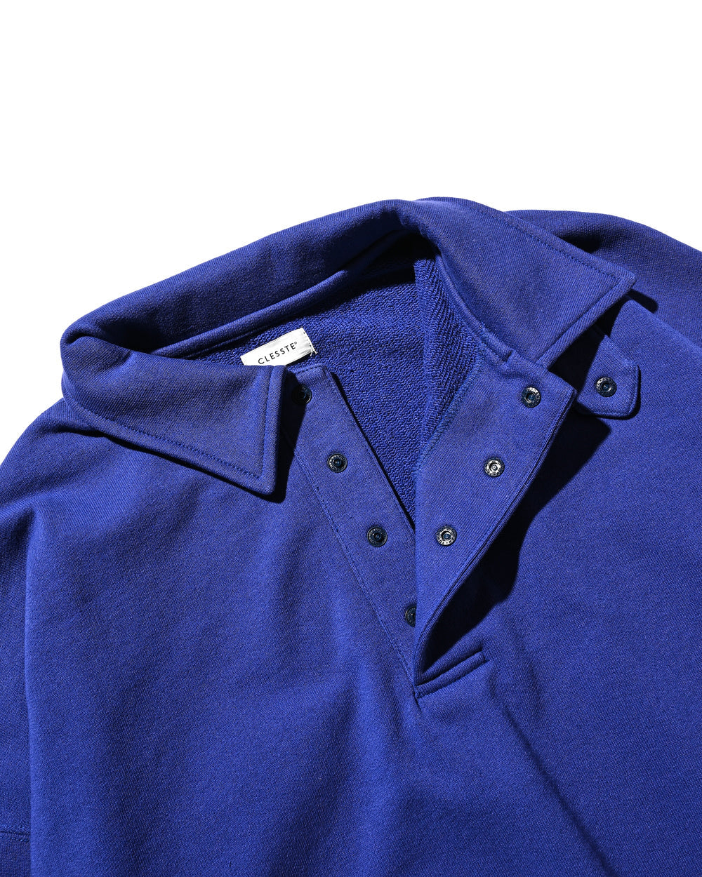 CLESSTE / Half Snap Sweat Shirt (Blue)