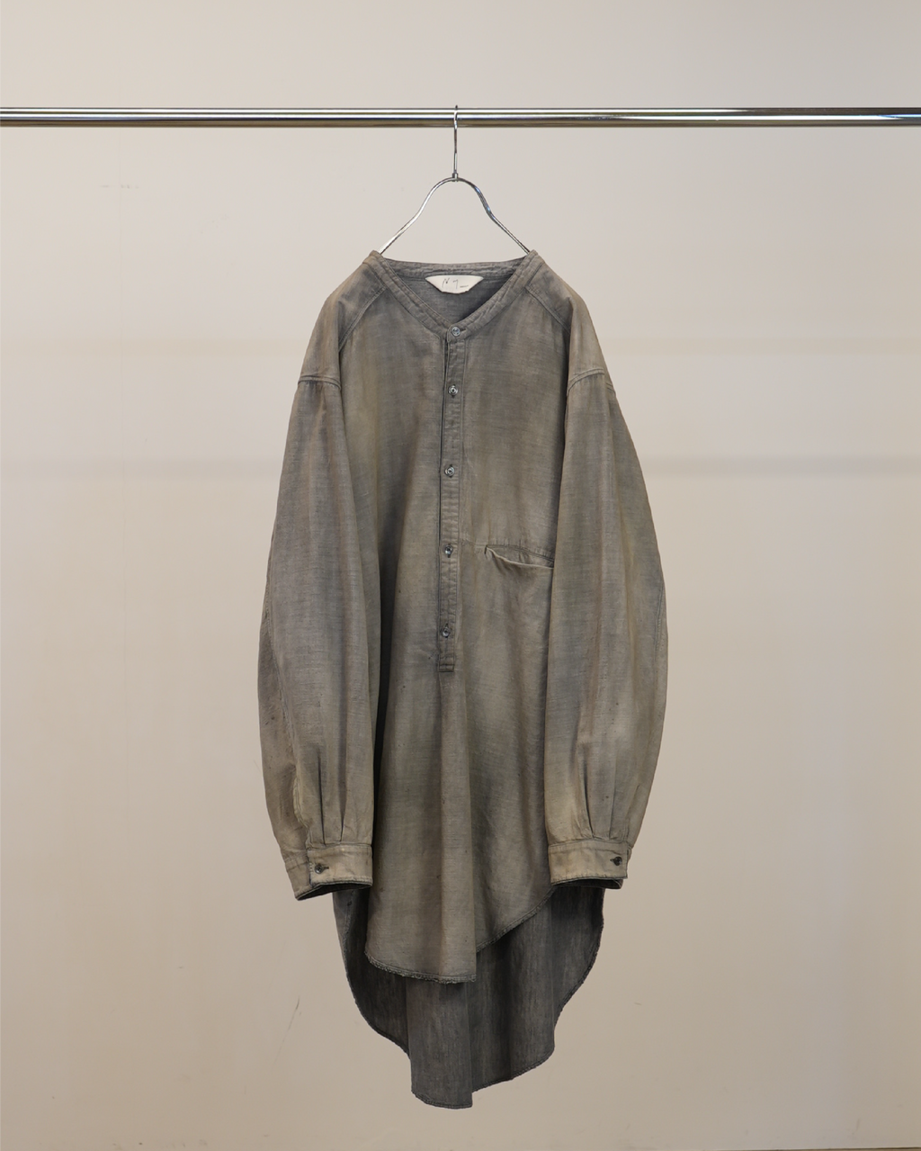 ANCELLM / Chambray Long Shirt Dress (Black)