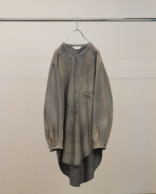 ANCELLM / Chambray Long Shirt Dress (Black)