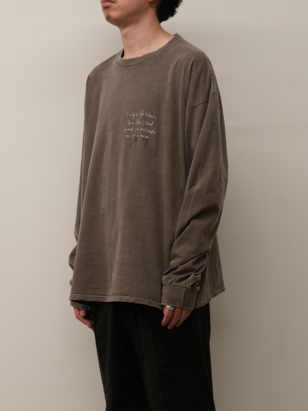 ANCELLM / Message L/S T-Shirt