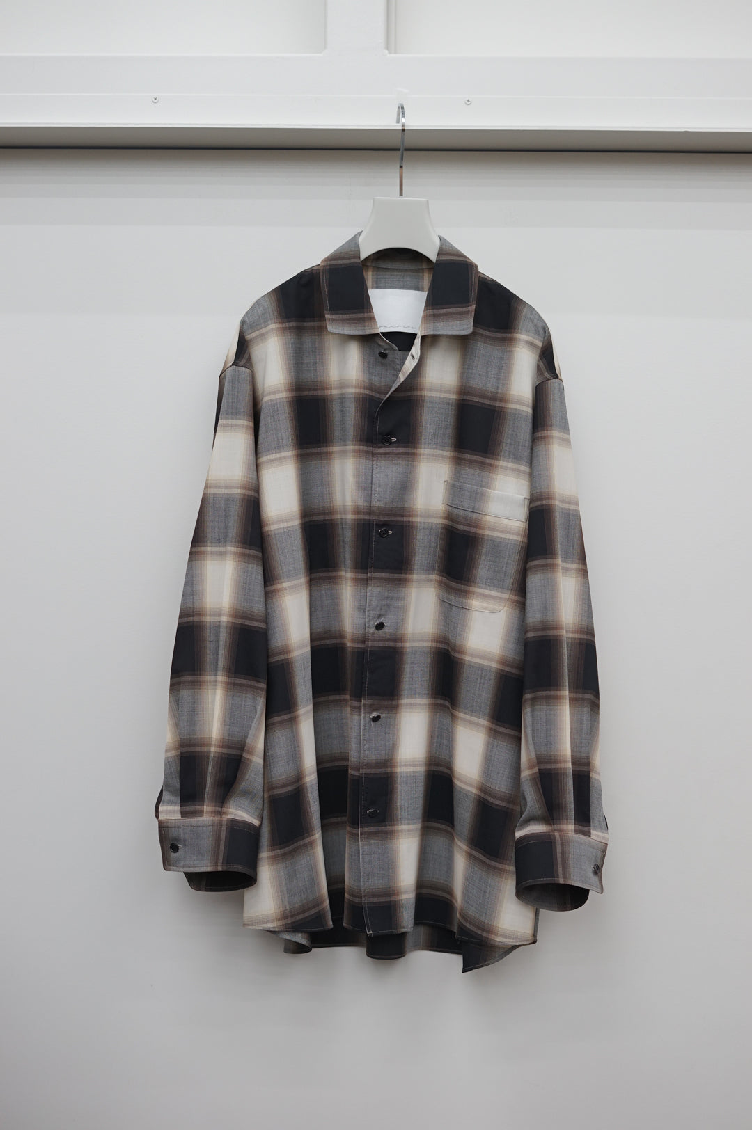 NONNOTTE / Calm Oversized Open Collar Shirt