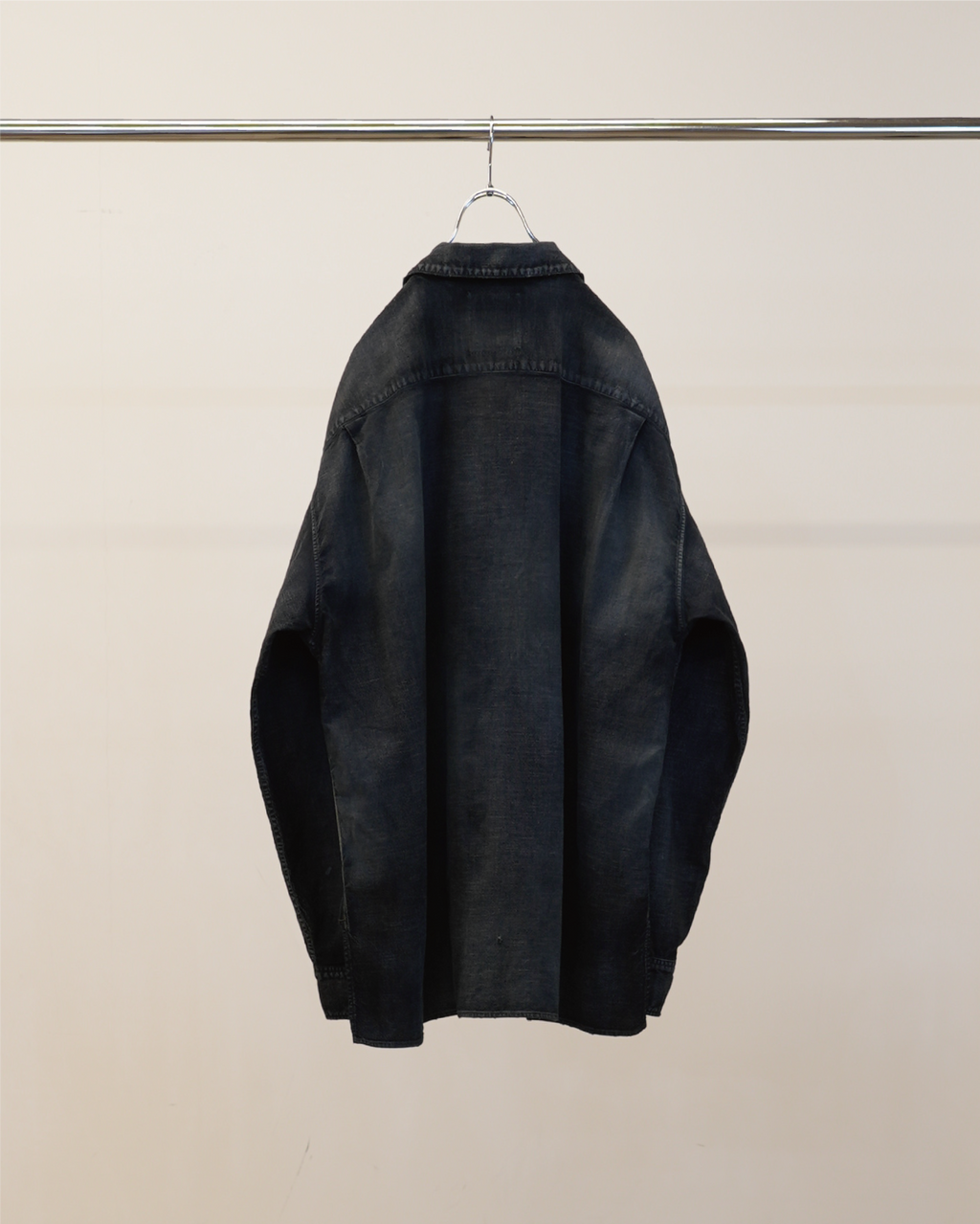 ANCELLM / Brushstroke Aging Shirt (Black)