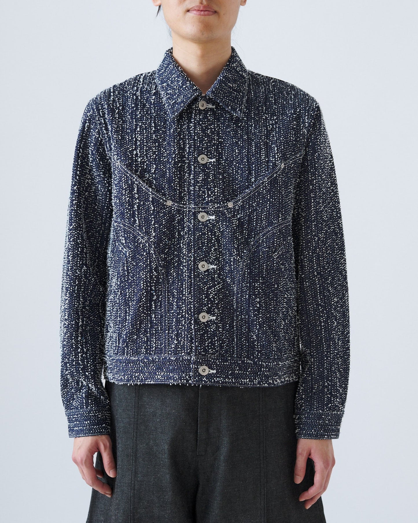 SAGE NATION / Denim Jiji Jacket - Indigo Snow Nep