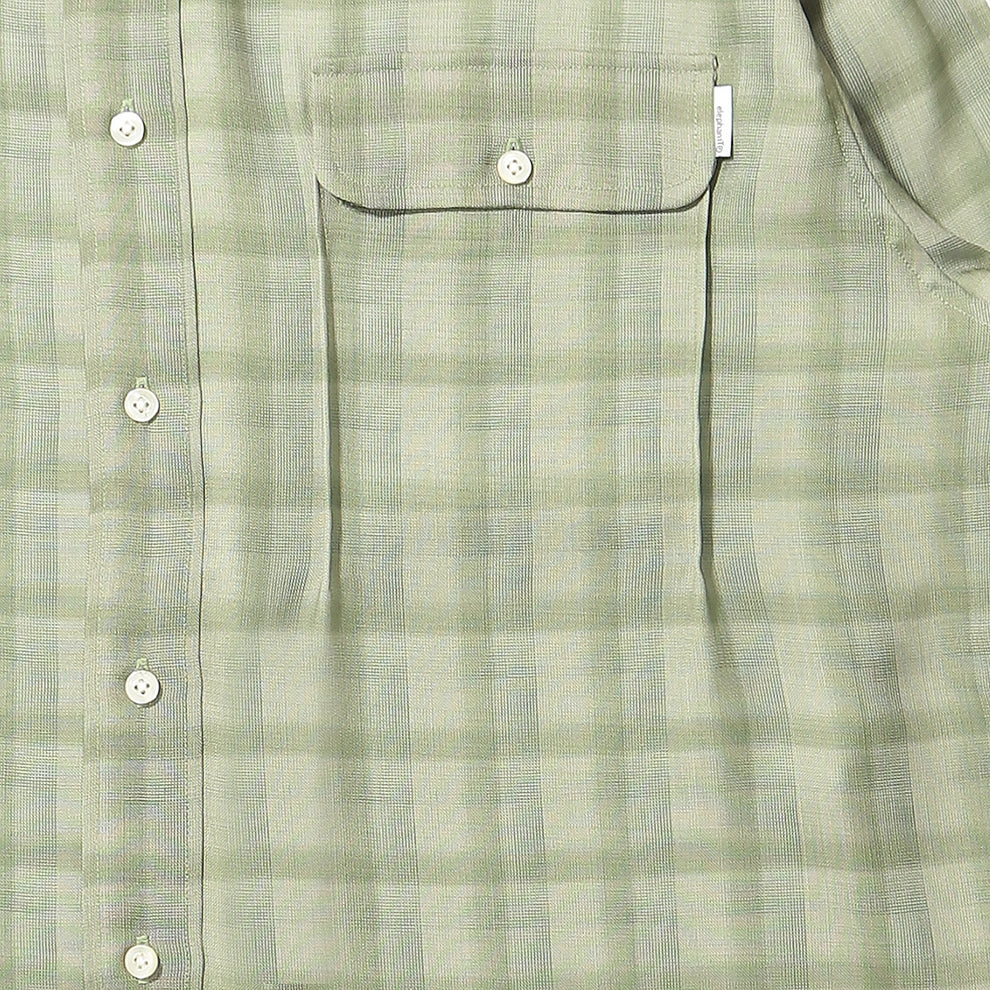 ELEPHANT TRIBAL FABRICS / On The Way Check Shirt (Morning Mist)