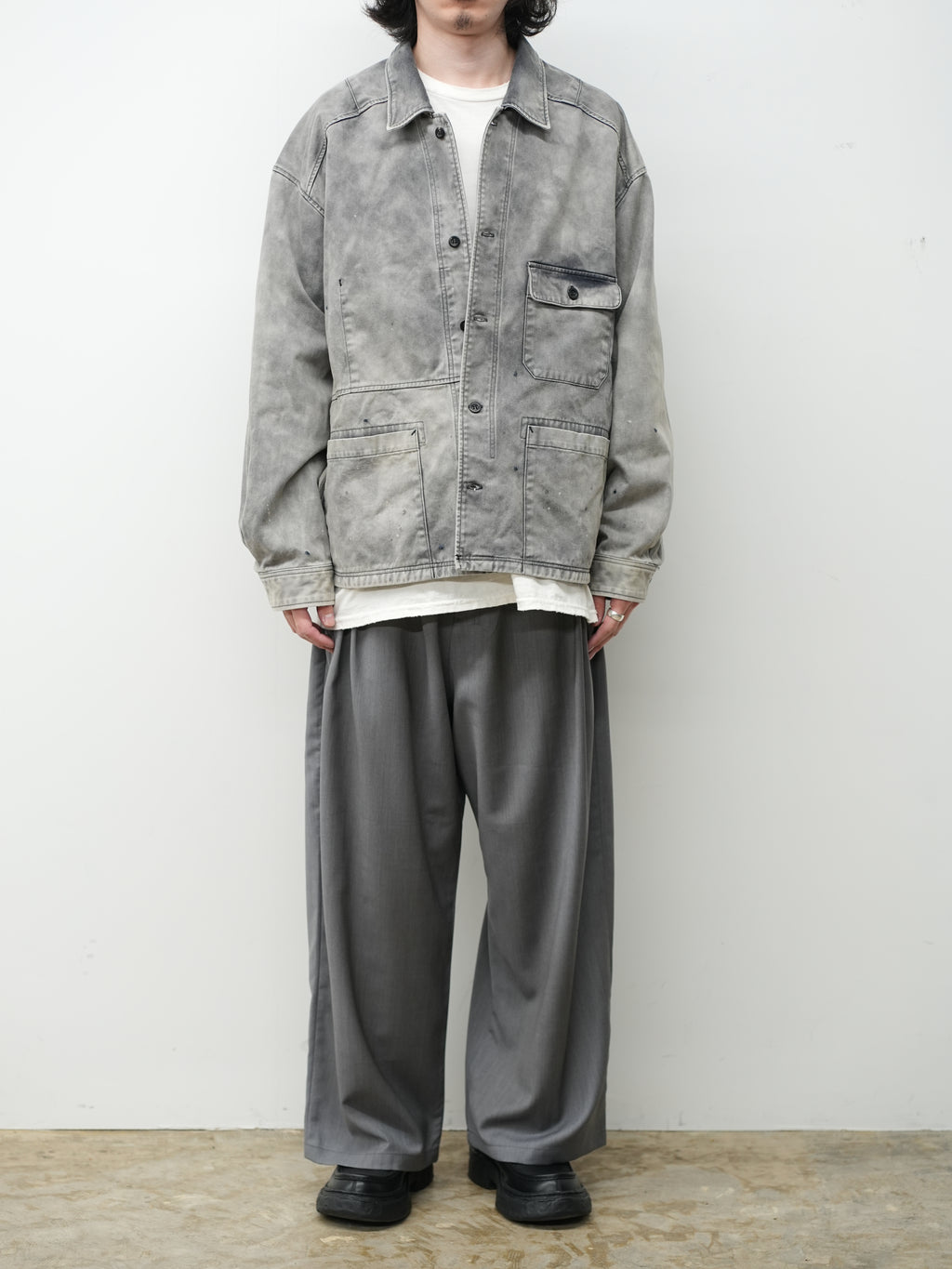 ANCELLM / Chino Shirt Jacket (Black)