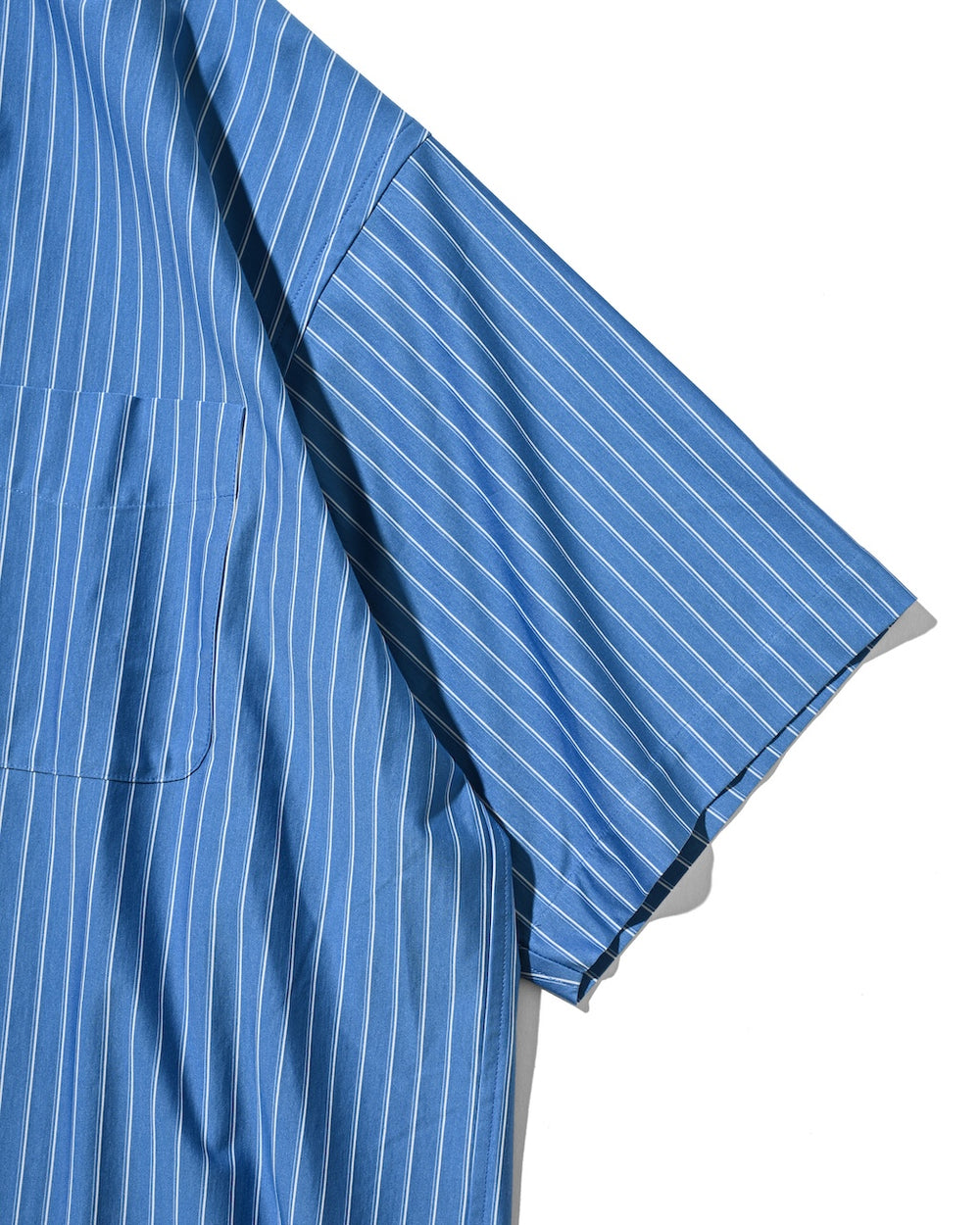 CLESSTE / Thick/Thin Stripe 46G Knit Everyday S/S Shirt (Sax Blue Stripe)
