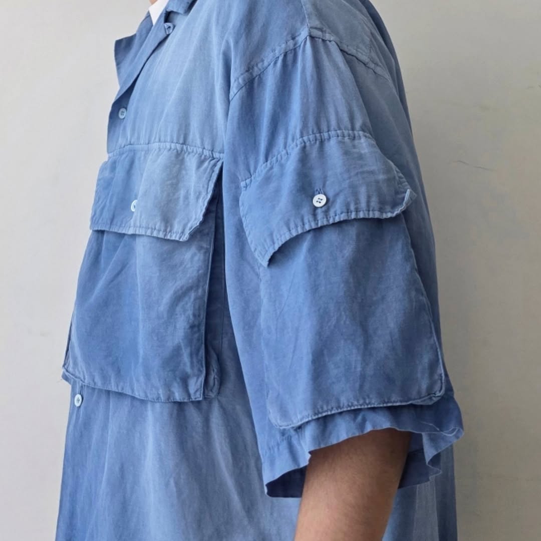 THE JEAN PIERRE / Fade Silk BETA SS Shirt (Fade Sax)