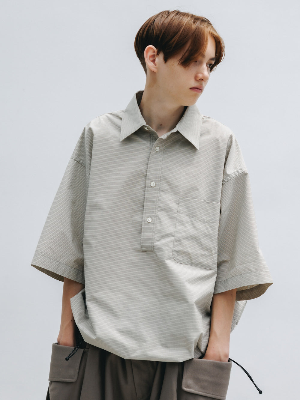 CLESSTE / Mini Plaid S/S Pullover Shirt (Beige)